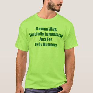 Camiseta Leite humano para o T da defesa dos seres humanos