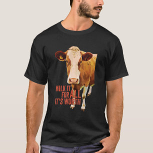 Camiseta Leite-o por tudo que vale a pena Idiom de Vaca Bon