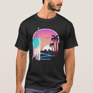 Camiseta Leite Synthwave 80s Estética retrowave
