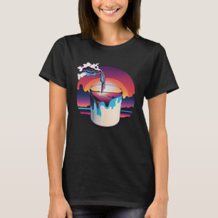 Camiseta Leite Synthwave 80s Estética retrowave 1