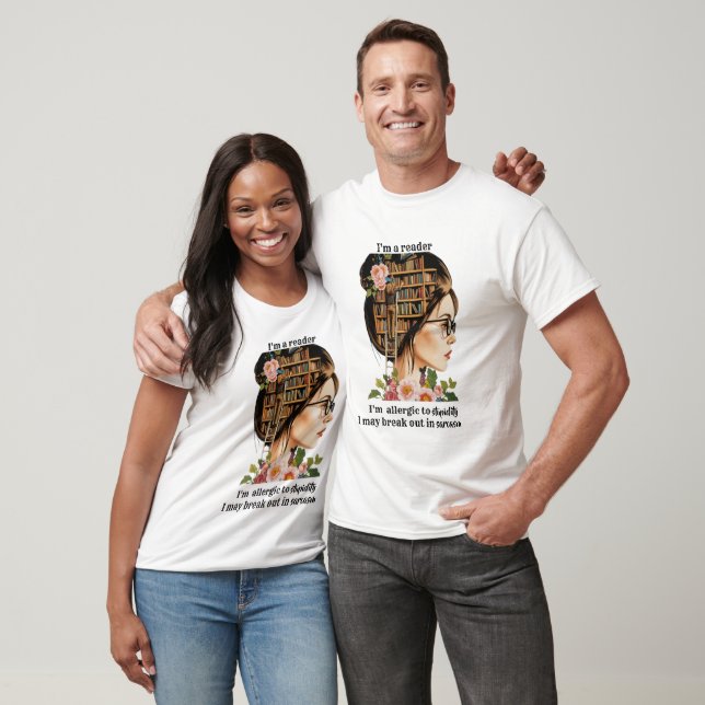 Camiseta Leitor Alérgico à Estupidez Pode ser Sarcástico (Unissex)