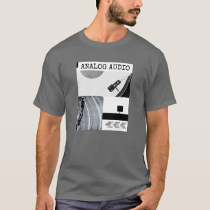 Camiseta Leitor de áudio analógico gravador de vinil T-shir