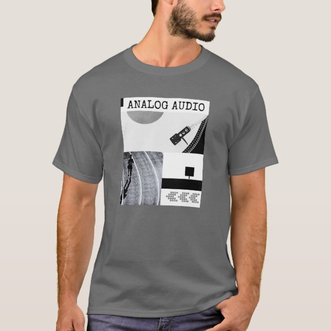 Camiseta Leitor de áudio analógico gravador de vinil T-shir (Frente)