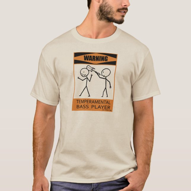 Camiseta Leitor de Bass Temperamental de Aviso (Frente)