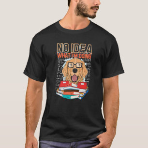 Camiseta Leitor de Cute Golden Retriever Sem Ideia do Que E