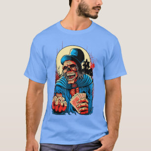 Camiseta Leitor de Dice de Placa Skeleton - Gambler Casino 