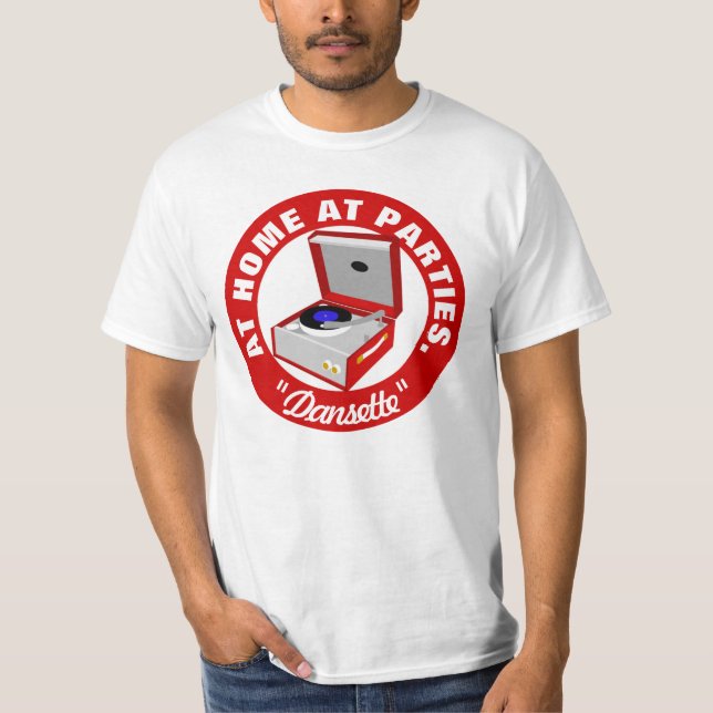 Camiseta Leitor de discos Red Retro Dansette (Frente)