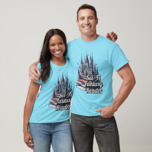 Camiseta Leitor de Ficção Científica Fantasia Gótica