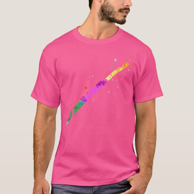Camiseta Leitor de Fluta - Músico - Aeróop de Instrumento M (Frente)