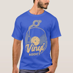 Camiseta Leitor de Gravação LP Retro Música Virável Vinil D