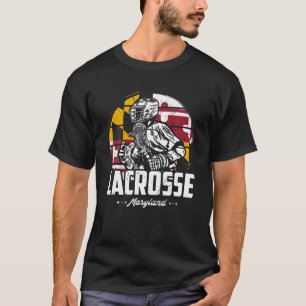 Camiseta Leitor de Lacrosse Maryland Sinalizador Lax Retro