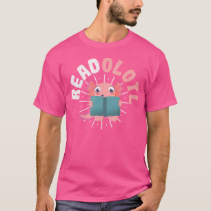Camiseta Leitor de Livro de Piadas de Axolote Engraçado Sal