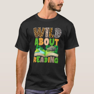 Camiseta Leitor De Livros Animais - Selvagem Sobre Leitura 