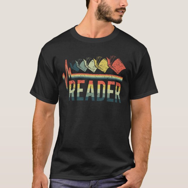 Camiseta Leitor de Livros do Word Reader de Pulso Retroativ (Frente)