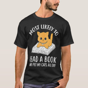 Camiseta Leitor de Livros Mais propenso a ler um livro ca