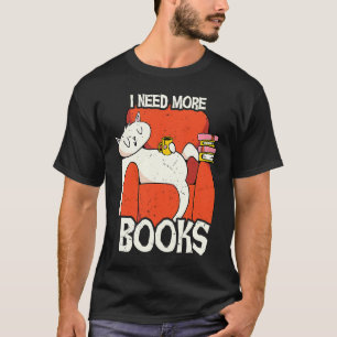 Camiseta Leitor de Livros Precisa de Mais Livros Gato Lend