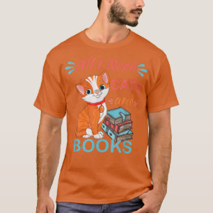 Camiseta Leitor De Livros Tudo Que Preciso É De Livros Gato