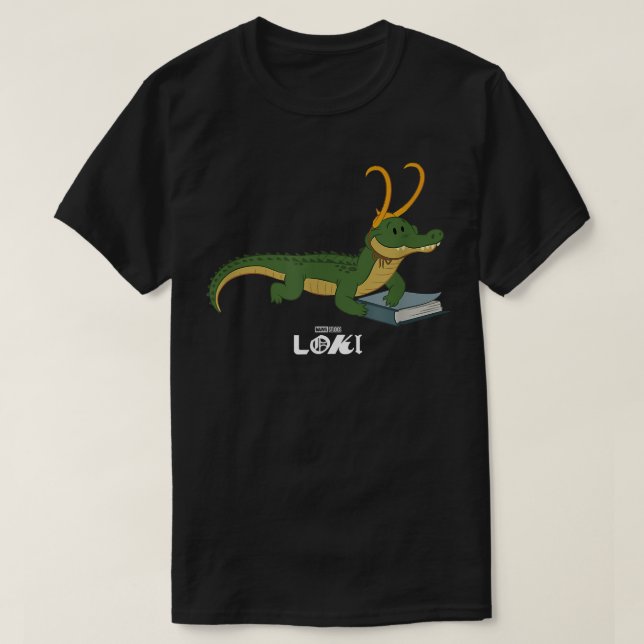 Camiseta Leitor de Livros Variáveis Marvel Loki Alligator L (Frente do Design)