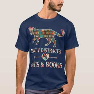 Camiseta Leitor de Lover do Livro Cat Lover facilmente dist