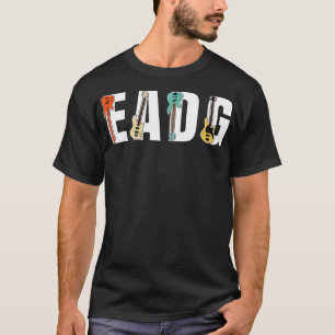 Camiseta Leitor De Música De Rock Legal De Guitarra EADG Ba