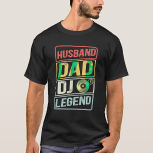 Camiseta Leitor de música Husband Pai DJ Legend retro Padre
