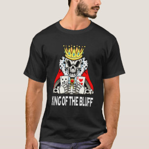 Camiseta Leitor De Poker Do Skeleton King Do Pokercards Blu