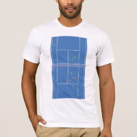 Leitor de Tênis Moderno do Preppy Tênis Court Azul