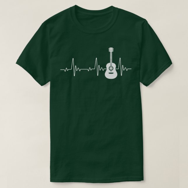 Camiseta Leitor de Violão de Pulso de Violão EKG (Frente do Design)