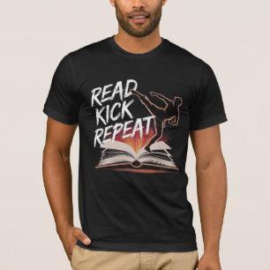 Camiseta Leitor Divertido de Artes Marciais Karatê Taekwond