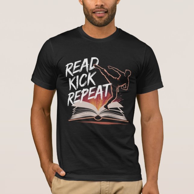 Camiseta Leitor Divertido de Artes Marciais Karatê Taekwond (Frente)