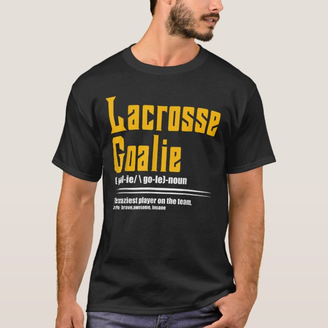 Camiseta Leitor LAX de Definição do Noun de Goalie legal do (Frente)