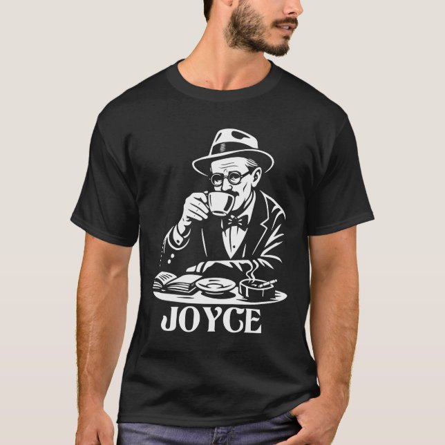 Camiseta Leitor Retro Café James Joyce (Frente)