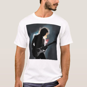Camiseta Leitor-sombra - Misteriosa Guitarra Silhoue
