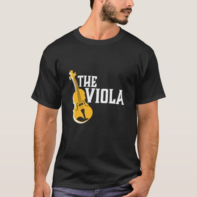 Camiseta Leitor Viola Vintage Retro Orchestra (Frente)