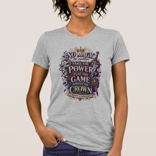 Camiseta Leitora de Fantasia Sem Magia Sem Problem (Frente)