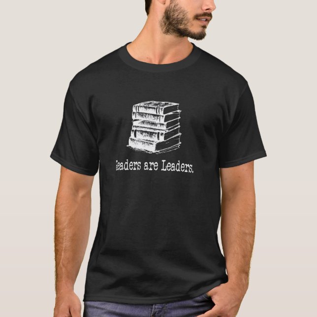 Camiseta Leitores São Líderes De Livro Diversão Nerd Amor L (Frente)