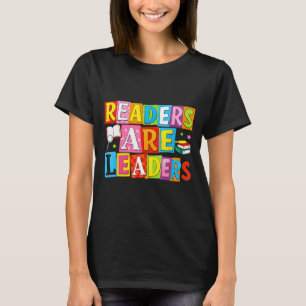 Camiseta Leitores são líderes divertido amante de livros de