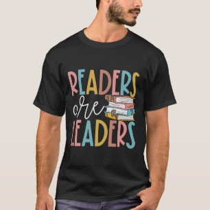 Camiseta Leitores São Líderes Lendo Amantes de Livros Profe