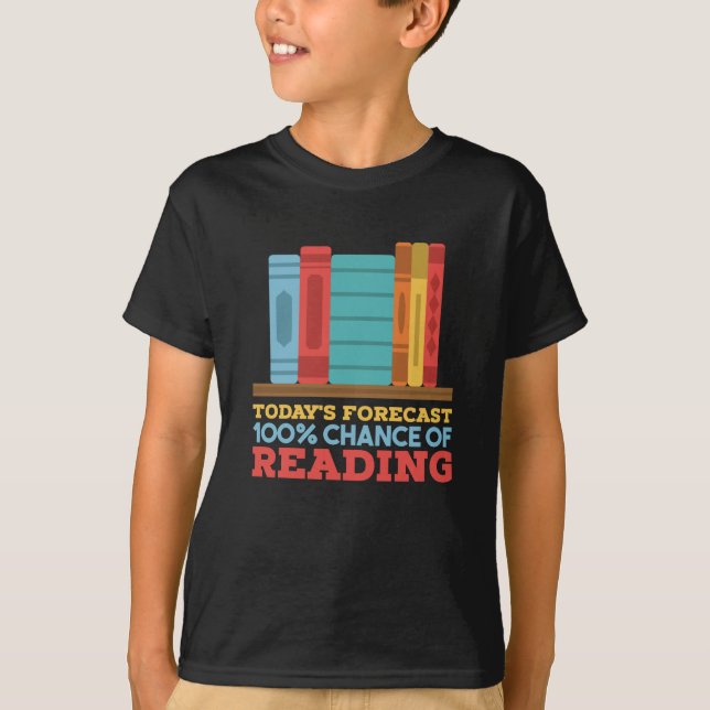 Camiseta Leitura - 100% de chance de ler livros engraçados (Frente)