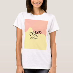 Camiseta Leitura amarela laranja retro adicione seu monogra
