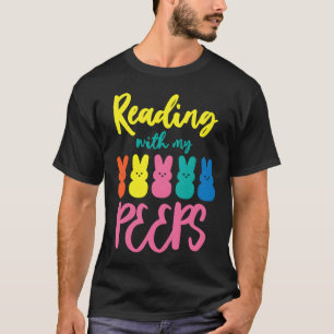 Camiseta Leitura Com Meus Peeps Para Professor Ou Leitor