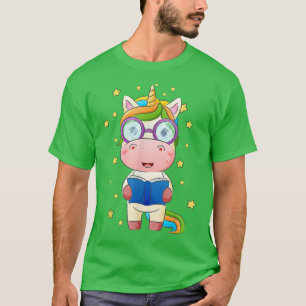 Camiseta Leitura da Biblioteca Unicorn Ler Livros Leitura d