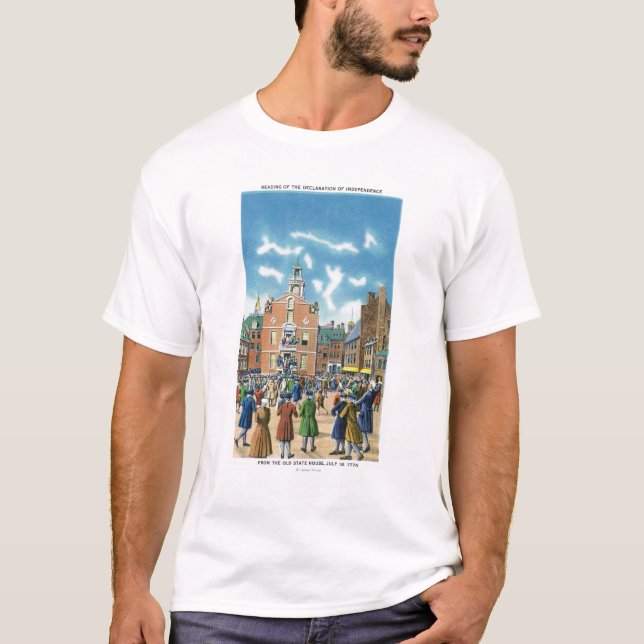 Camiseta Leitura da declaração de independência (Frente)