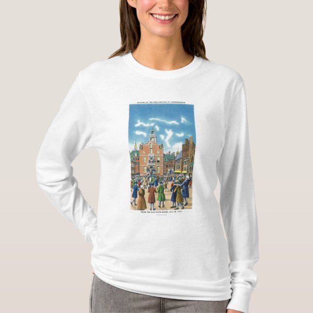 Camiseta Leitura da declaração de independência (Frente)