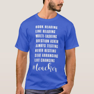 Camiseta Leitura da Linha do Livro Professor Engraçado Prof