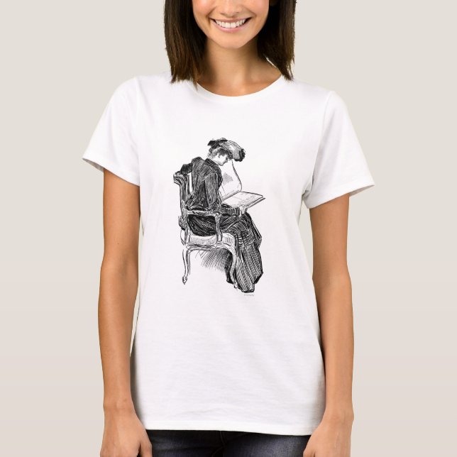 Camiseta Leitura da menina de Gibson (Frente)
