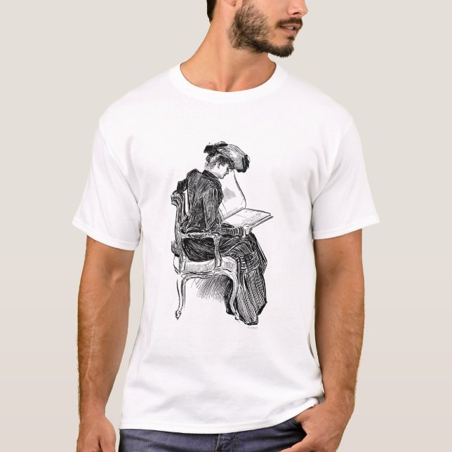 Camiseta Leitura da menina de Gibson (Frente)