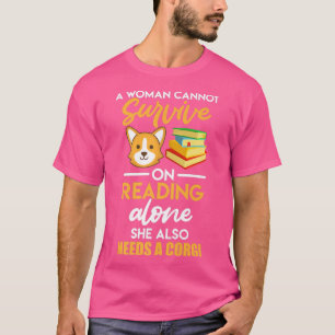 Camiseta Leitura de amante de Corgi e cães dog