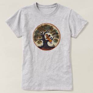 Camiseta Leitura de fada em uma árvore de carvalho
