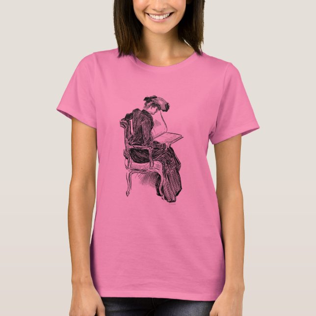 Camiseta Leitura de Garota Gibson (Frente)